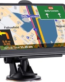 GPS Navigation for Car, Latest 2025 Map,7 inch Touch Screen Real Voice Spoken Turn-by-Turn Direction Reminding Navigation System for Cars, Vehicle GPS Satellite Navigator with(Free Lifetime Updates)